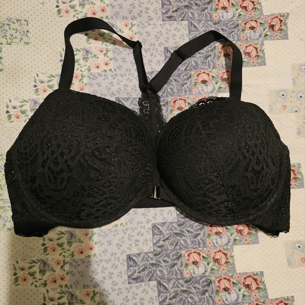 Auden Black Lace Full Coverage Bra